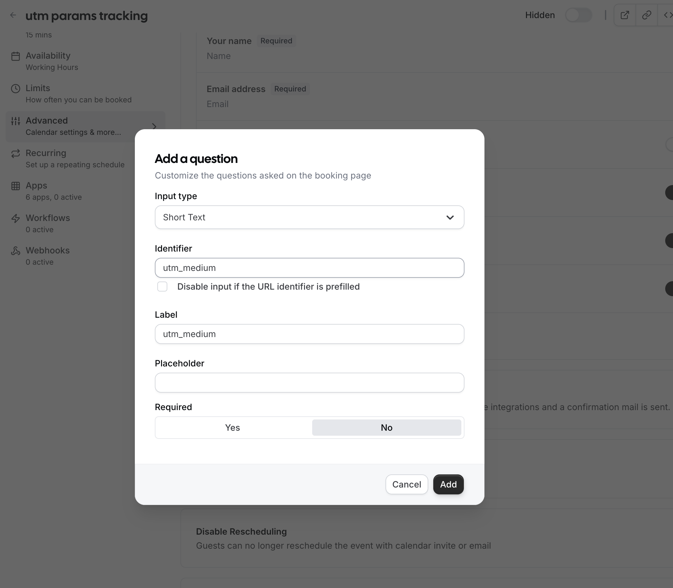 Add utm medium question