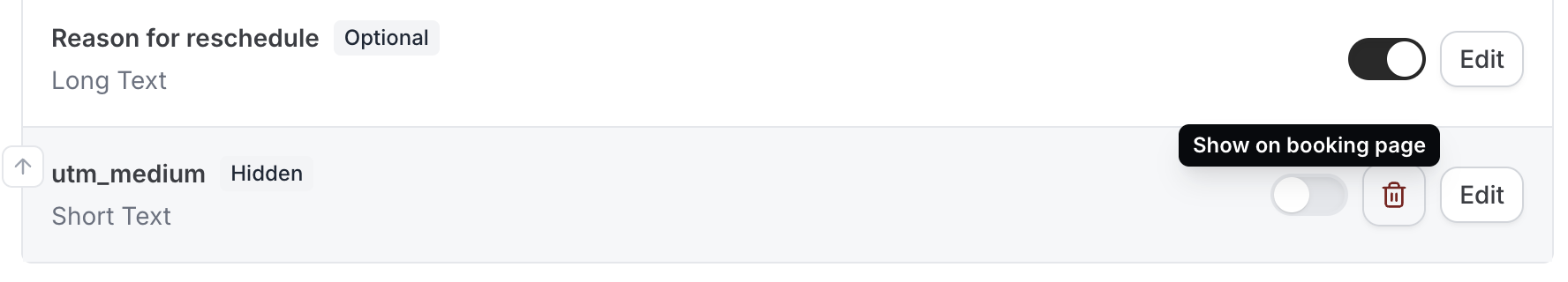 Toggle question hidden